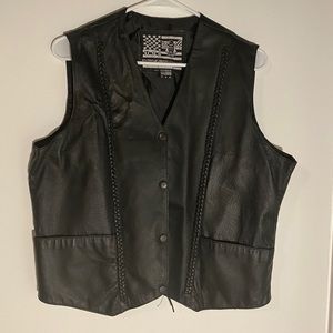 Leather Motorcycle Vest